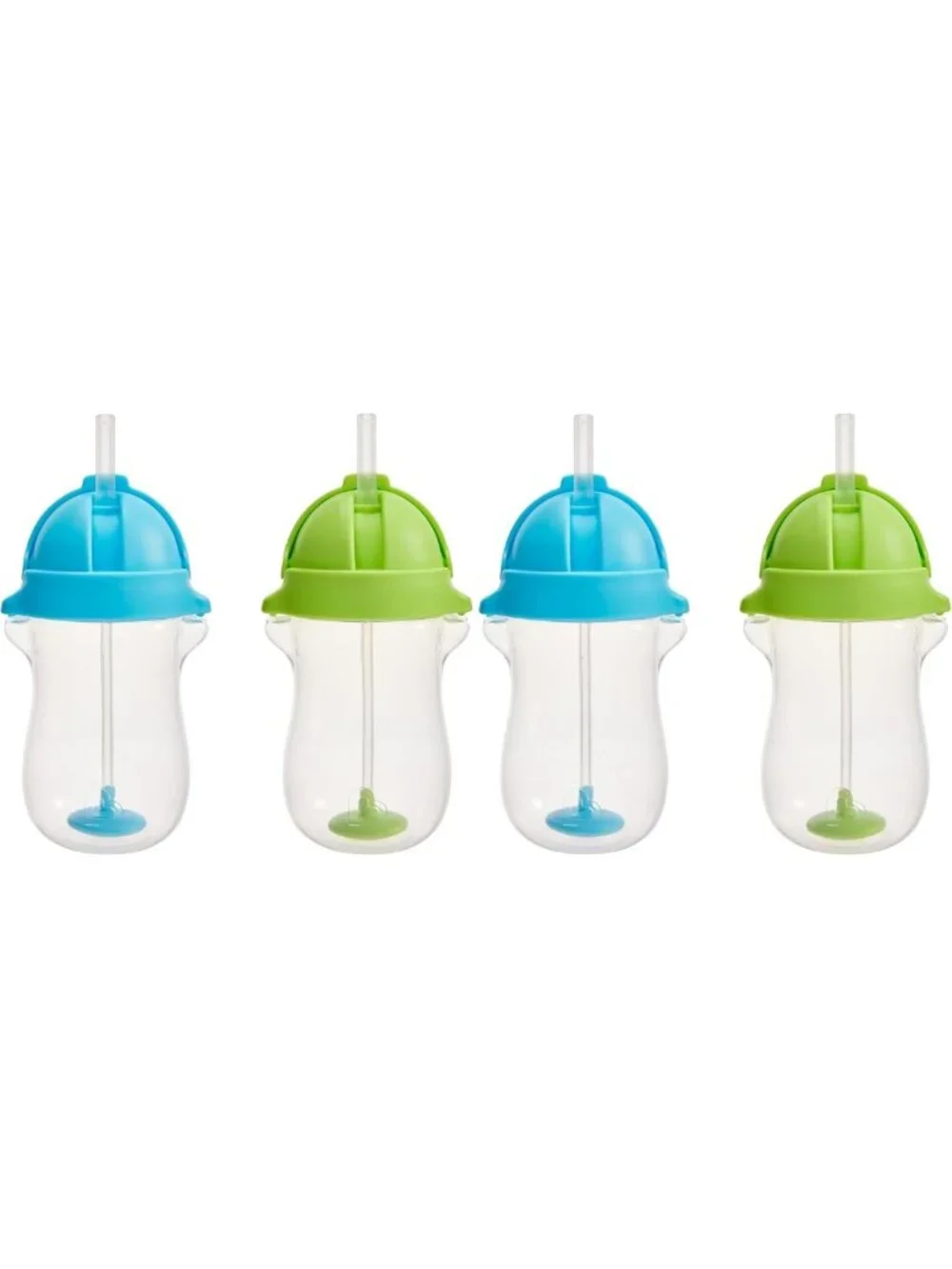 Weighted Straw Cups for Toddlers - 10oz, Click Lock Lid, 4 Pack, Any Angle